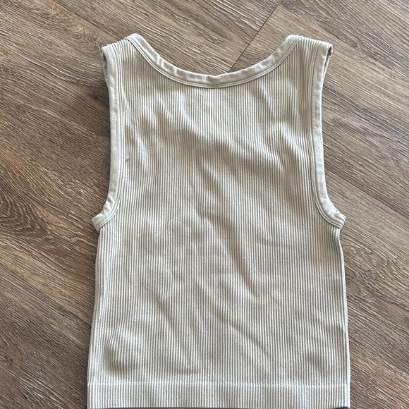 Sunday Best Beige Ribbed Top - Picture 4 of 4